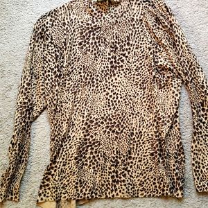 Talbots Leopard 🐆 Print mock turtleneck
